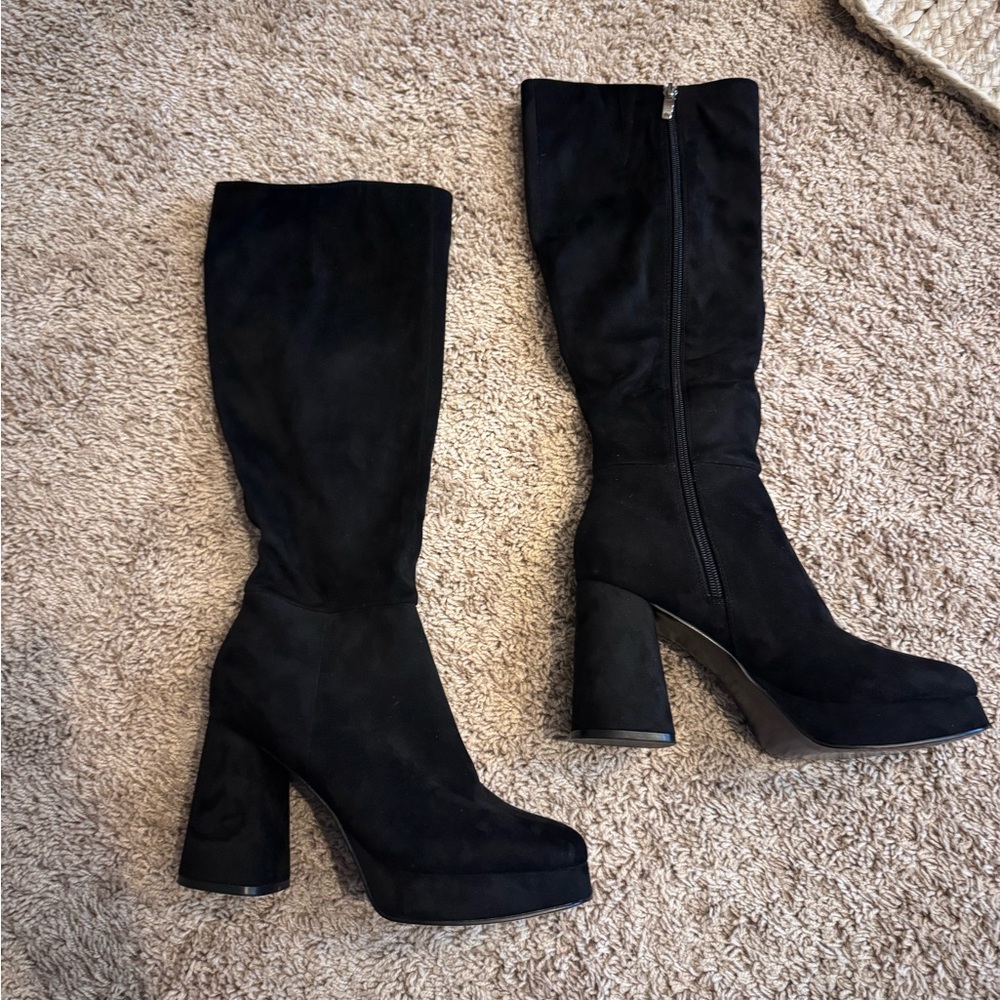 Nine West Elegant Black Knee-High Women's Boots